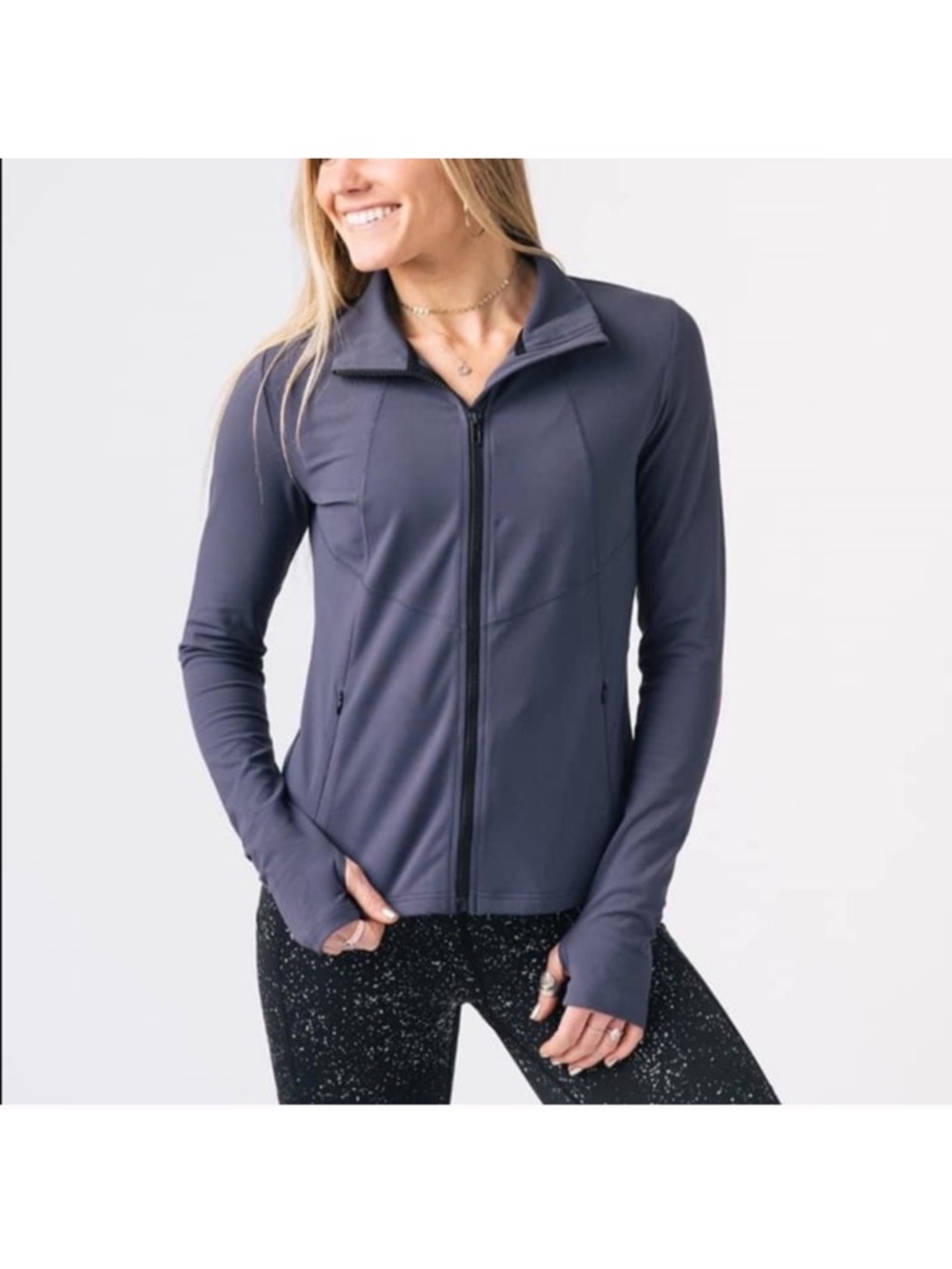 {L} Zyia Hero Lavender Inspire Zip Up Jacket